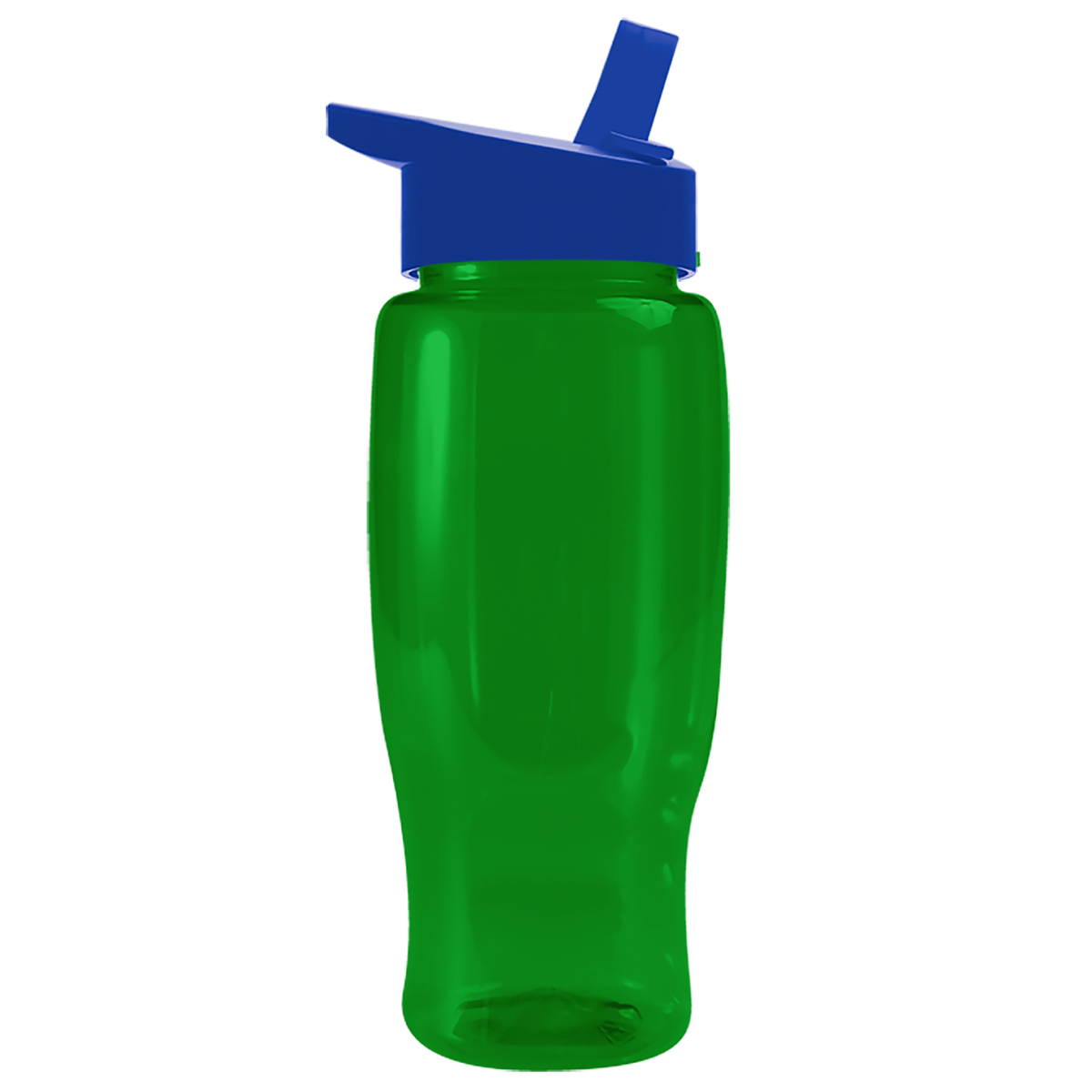 Custom logo Poly+ Recycled Bottle with Flip-Straw Lid - 27 oz.