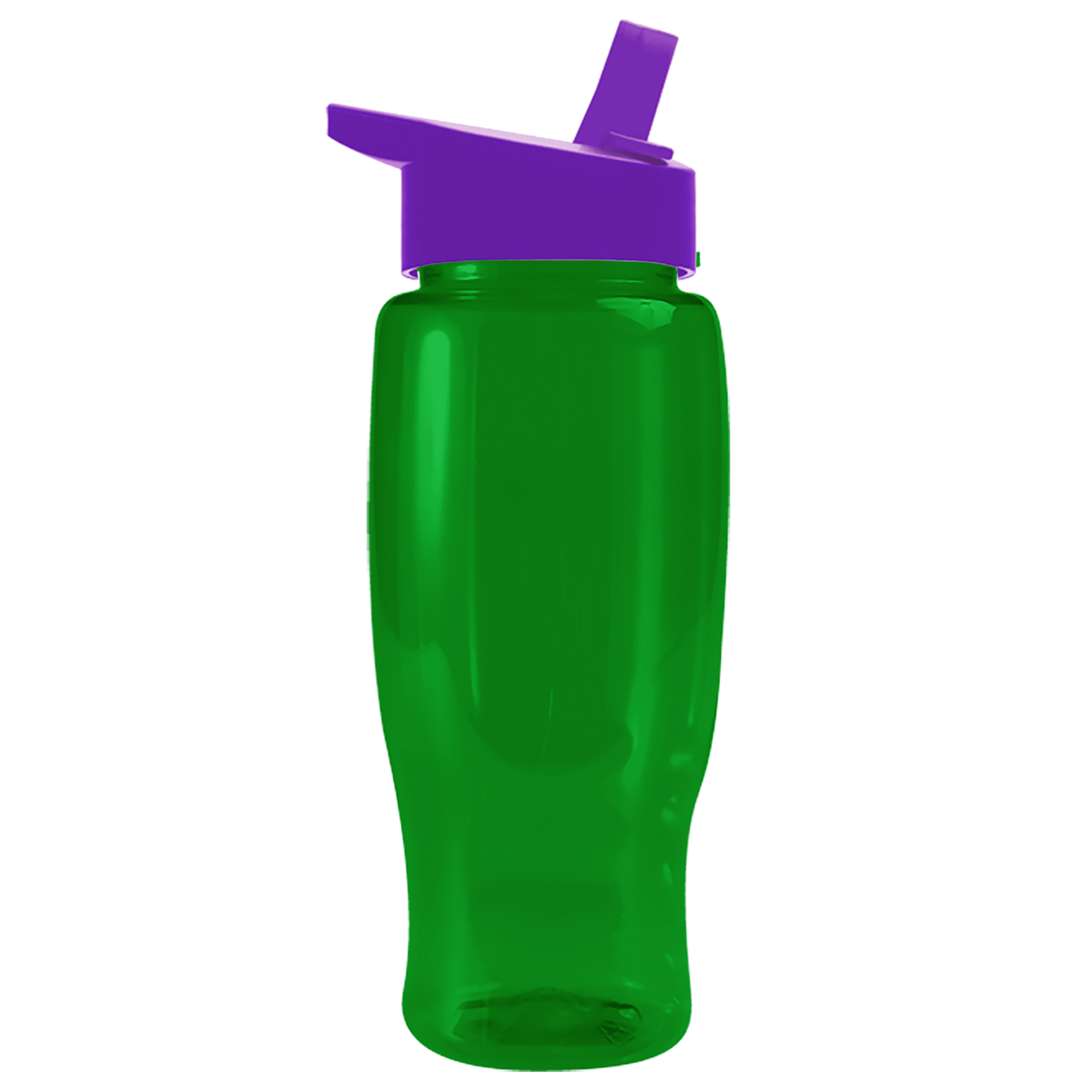 Custom logo Poly+ Recycled Bottle with Flip-Straw Lid - 27 oz.