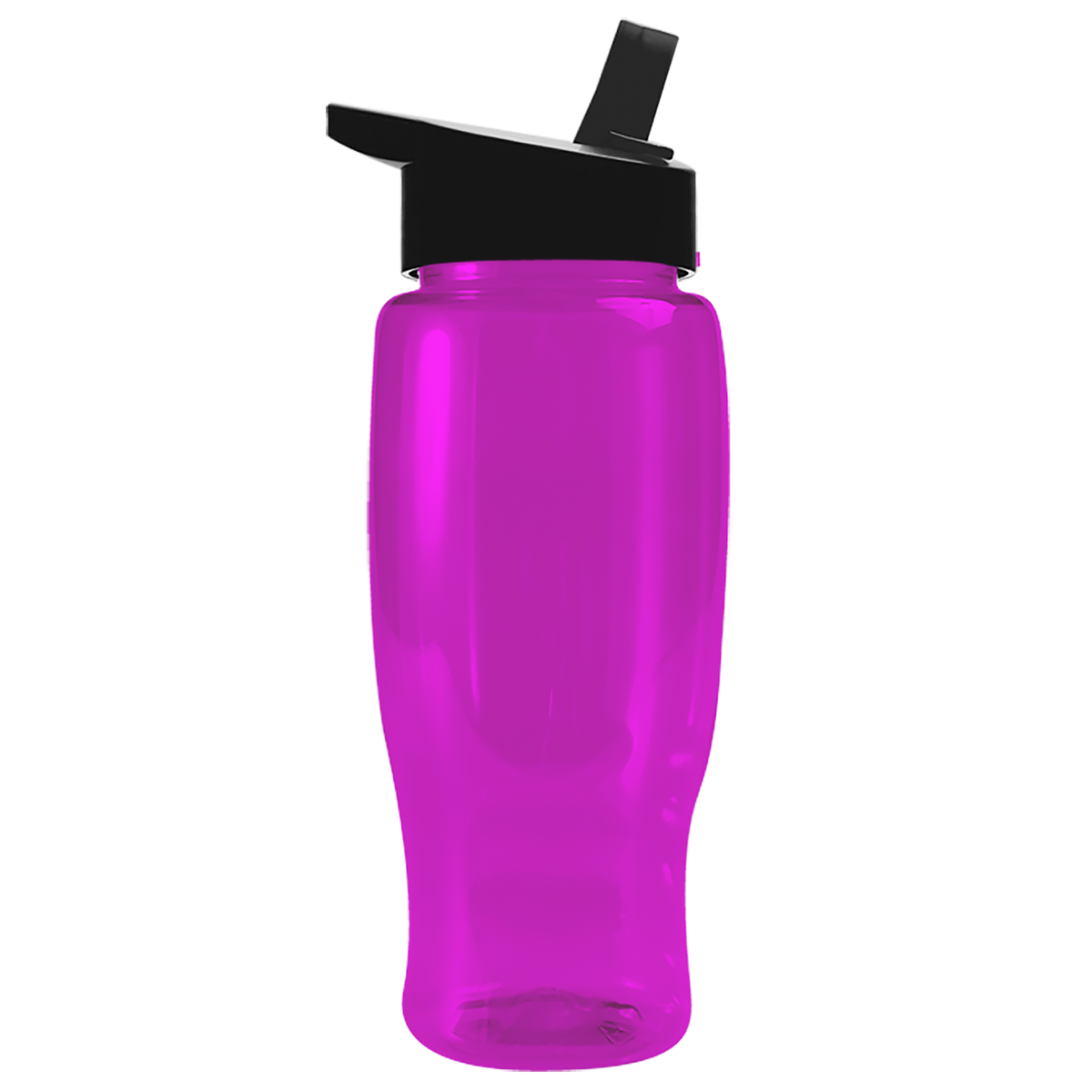 Custom logo Poly+ Recycled Bottle with Flip-Straw Lid - 27 oz.