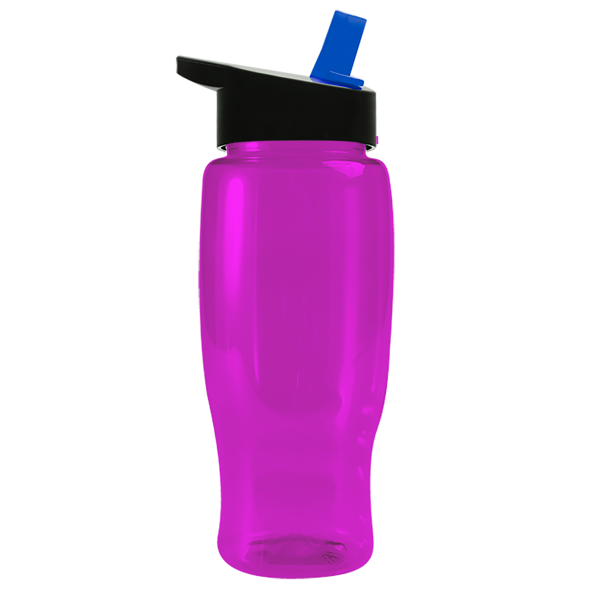Custom logo Poly+ Recycled Bottle with Flip-Straw Lid - 27 oz.