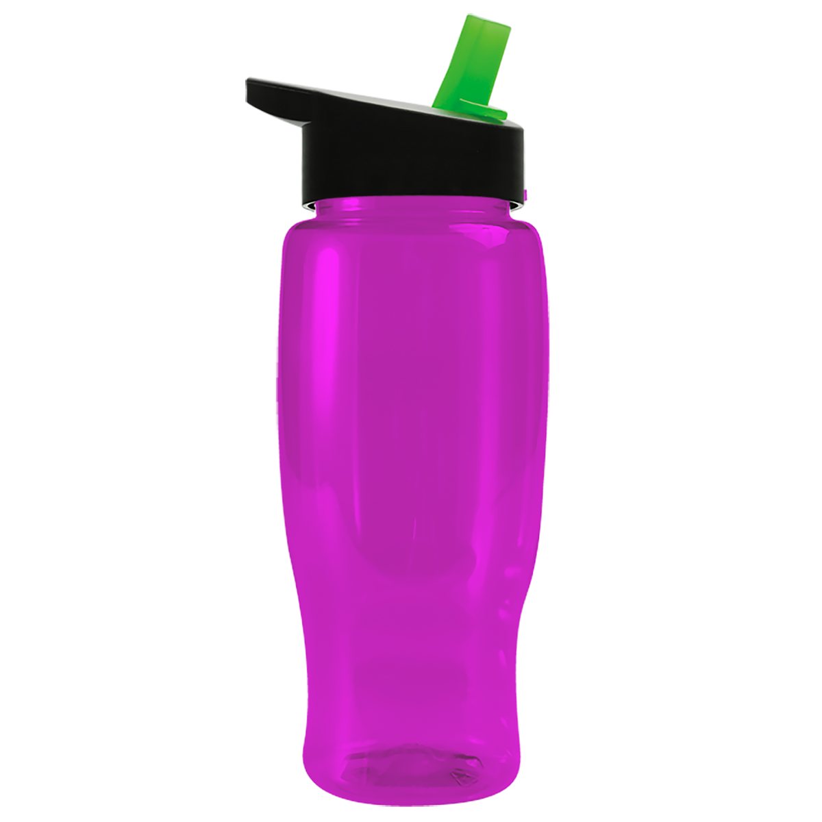 Custom logo Poly+ Recycled Bottle with Flip-Straw Lid - 27 oz.