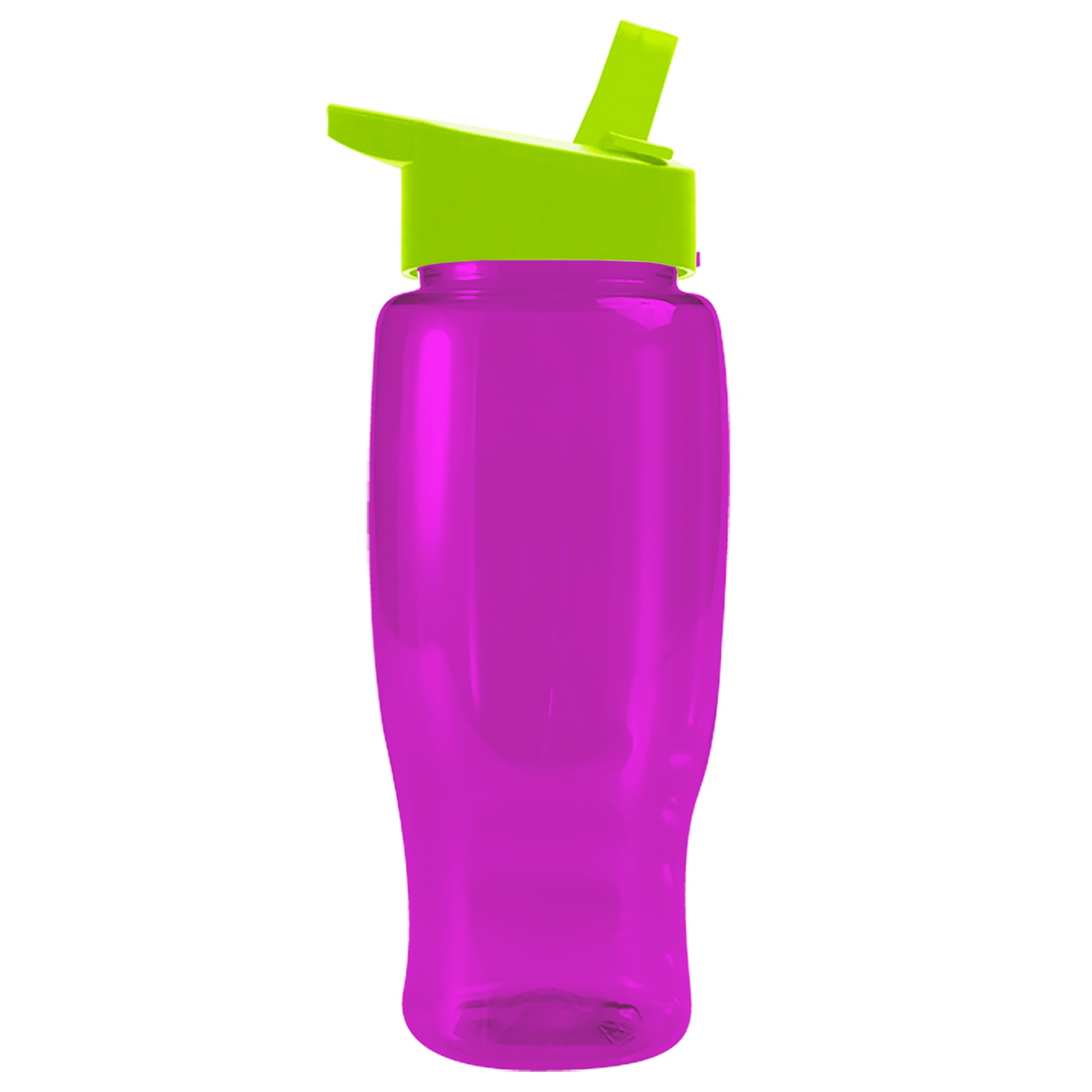 Custom logo Poly+ Recycled Bottle with Flip-Straw Lid - 27 oz.