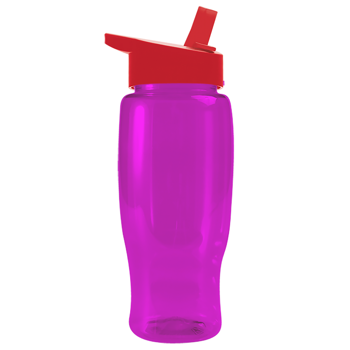Custom logo Poly+ Recycled Bottle with Flip-Straw Lid - 27 oz.