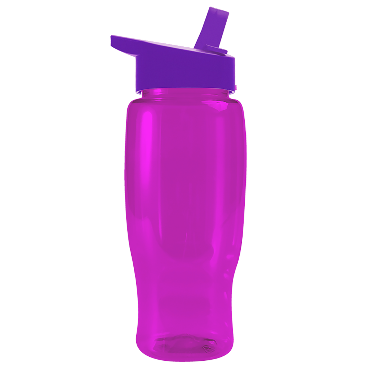 Custom logo Poly+ Recycled Bottle with Flip-Straw Lid - 27 oz.