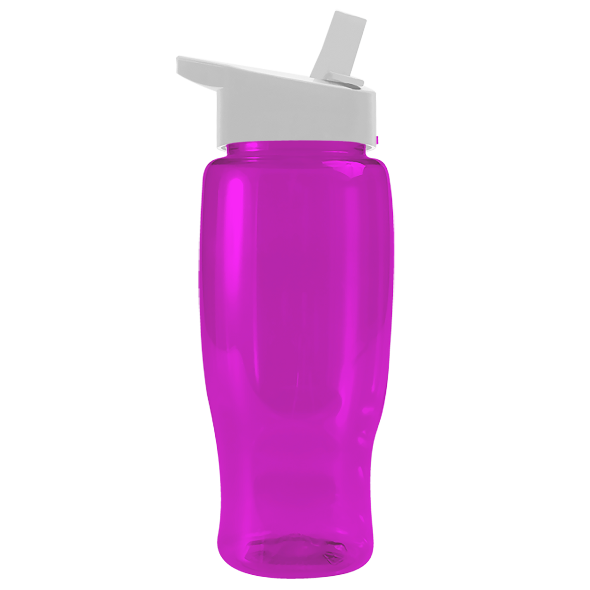 Custom logo Poly+ Recycled Bottle with Flip-Straw Lid - 27 oz.