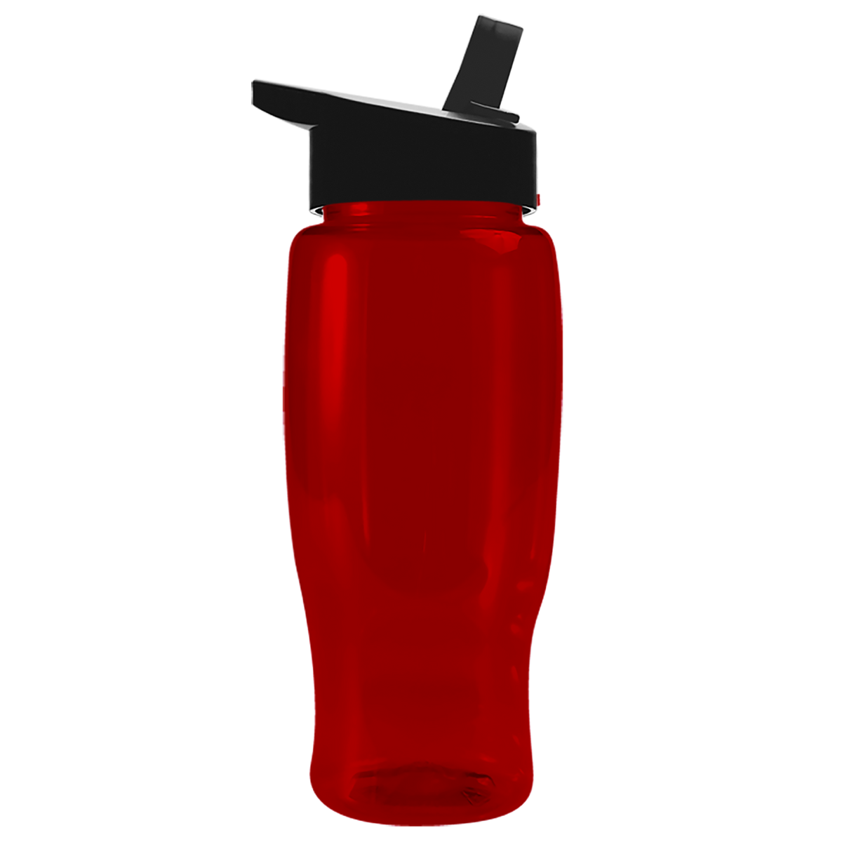 Custom logo Poly+ Recycled Bottle with Flip-Straw Lid - 27 oz.