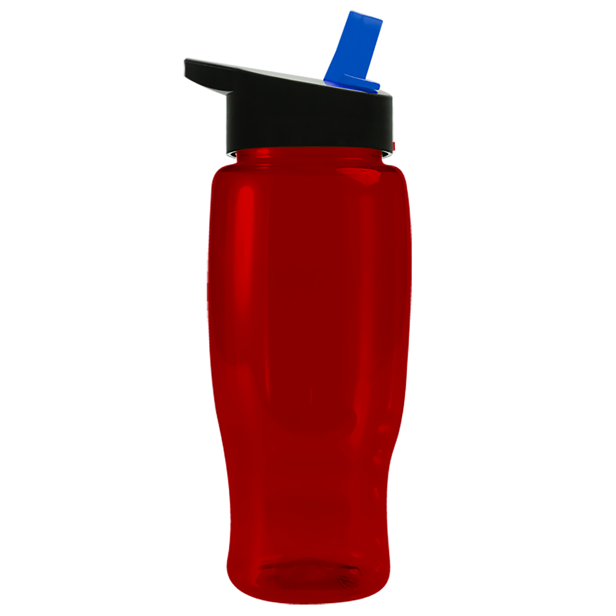 Custom logo Poly+ Recycled Bottle with Flip-Straw Lid - 27 oz.