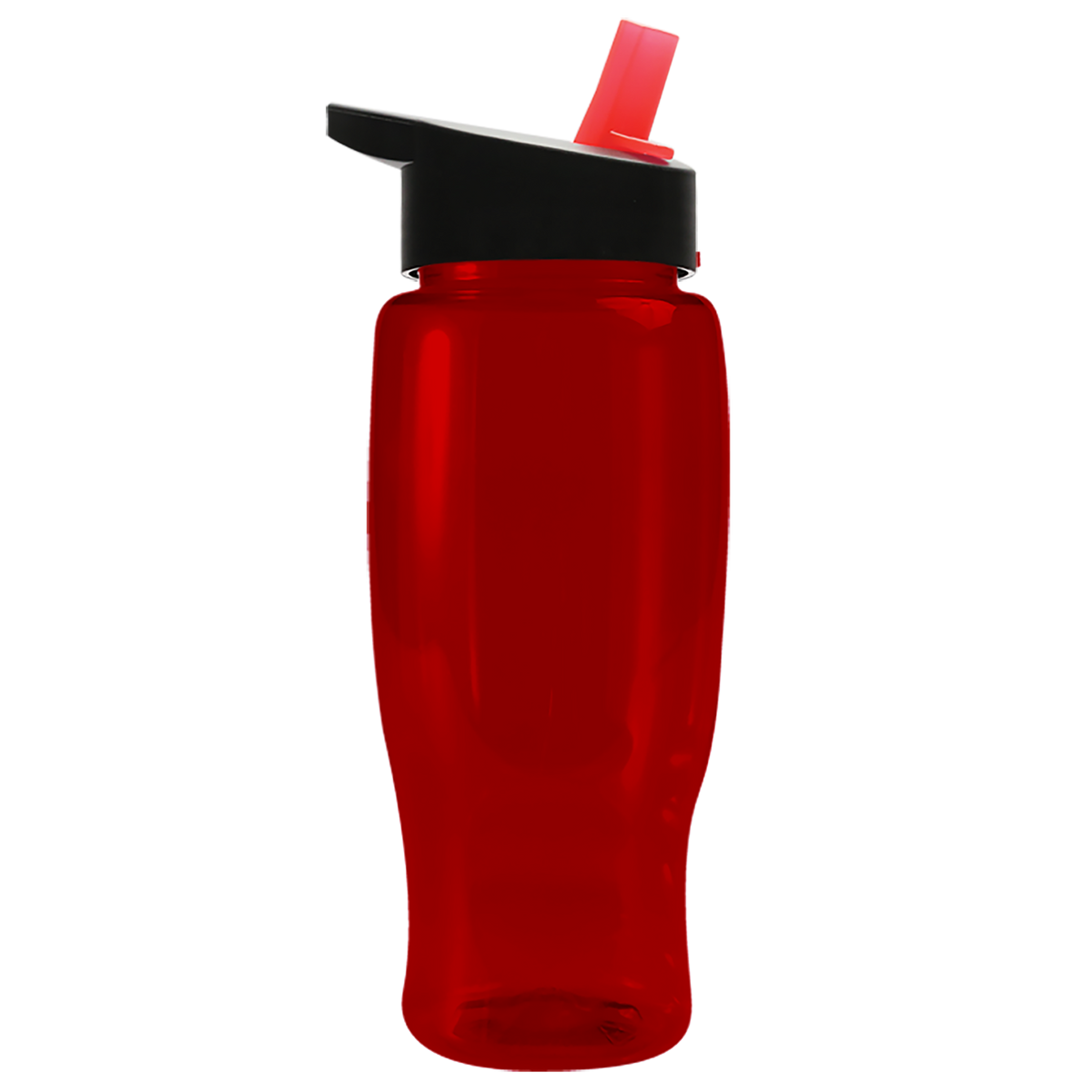 Custom logo Poly+ Recycled Bottle with Flip-Straw Lid - 27 oz.