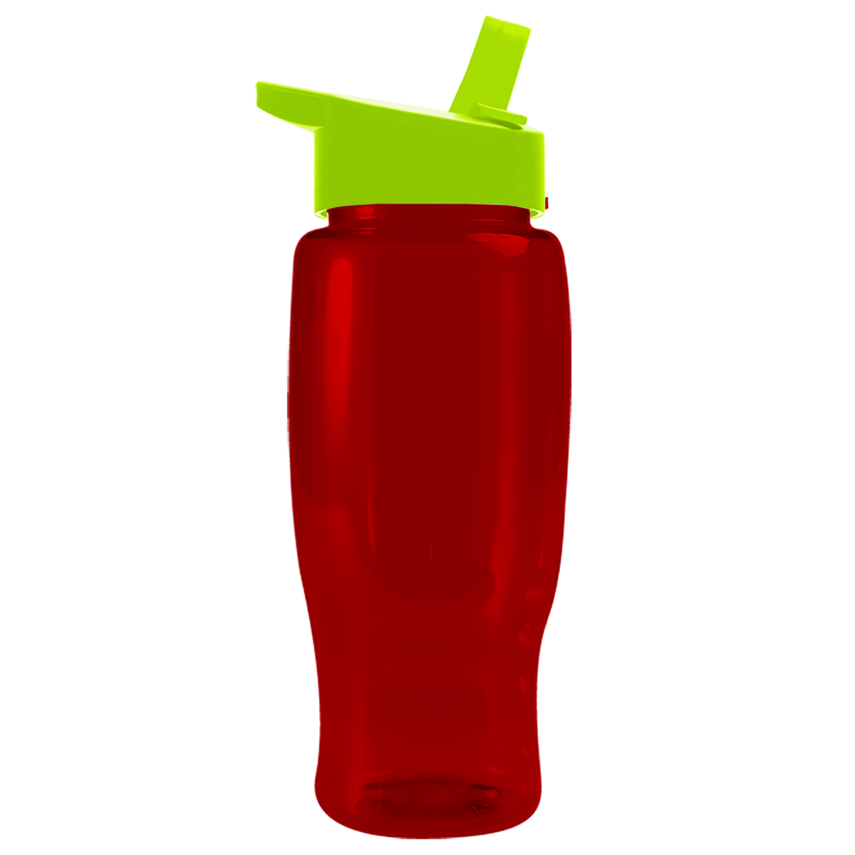 Custom logo Poly+ Recycled Bottle with Flip-Straw Lid - 27 oz.