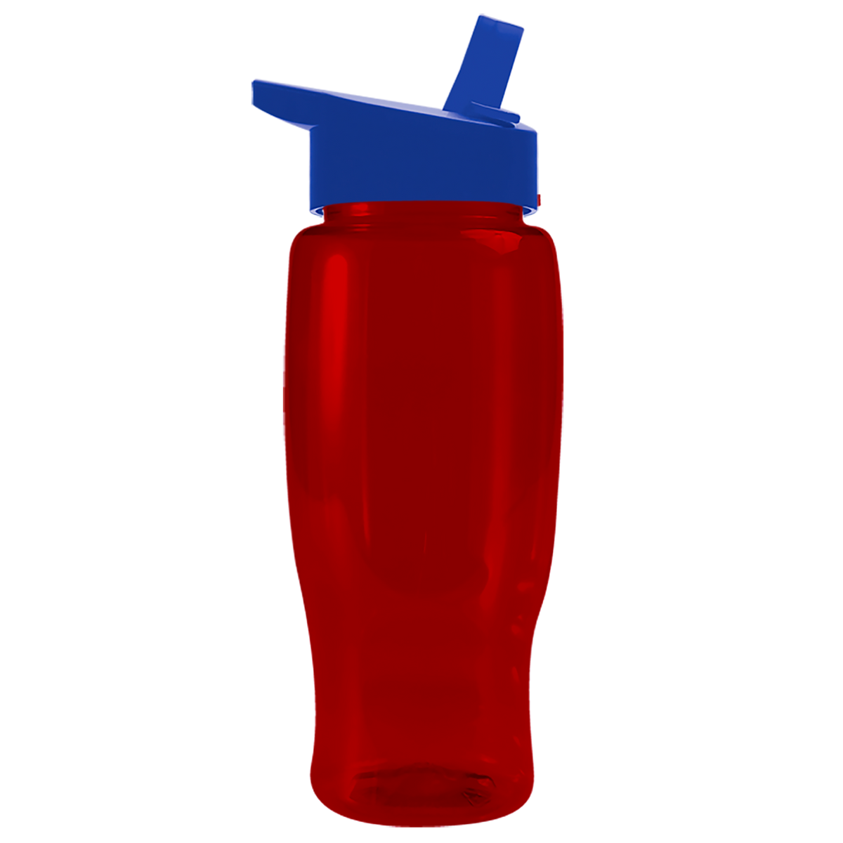 Custom logo Poly+ Recycled Bottle with Flip-Straw Lid - 27 oz.