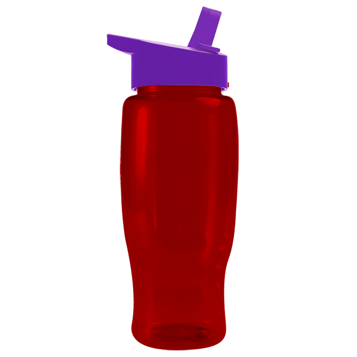 Custom logo Poly+ Recycled Bottle with Flip-Straw Lid - 27 oz.