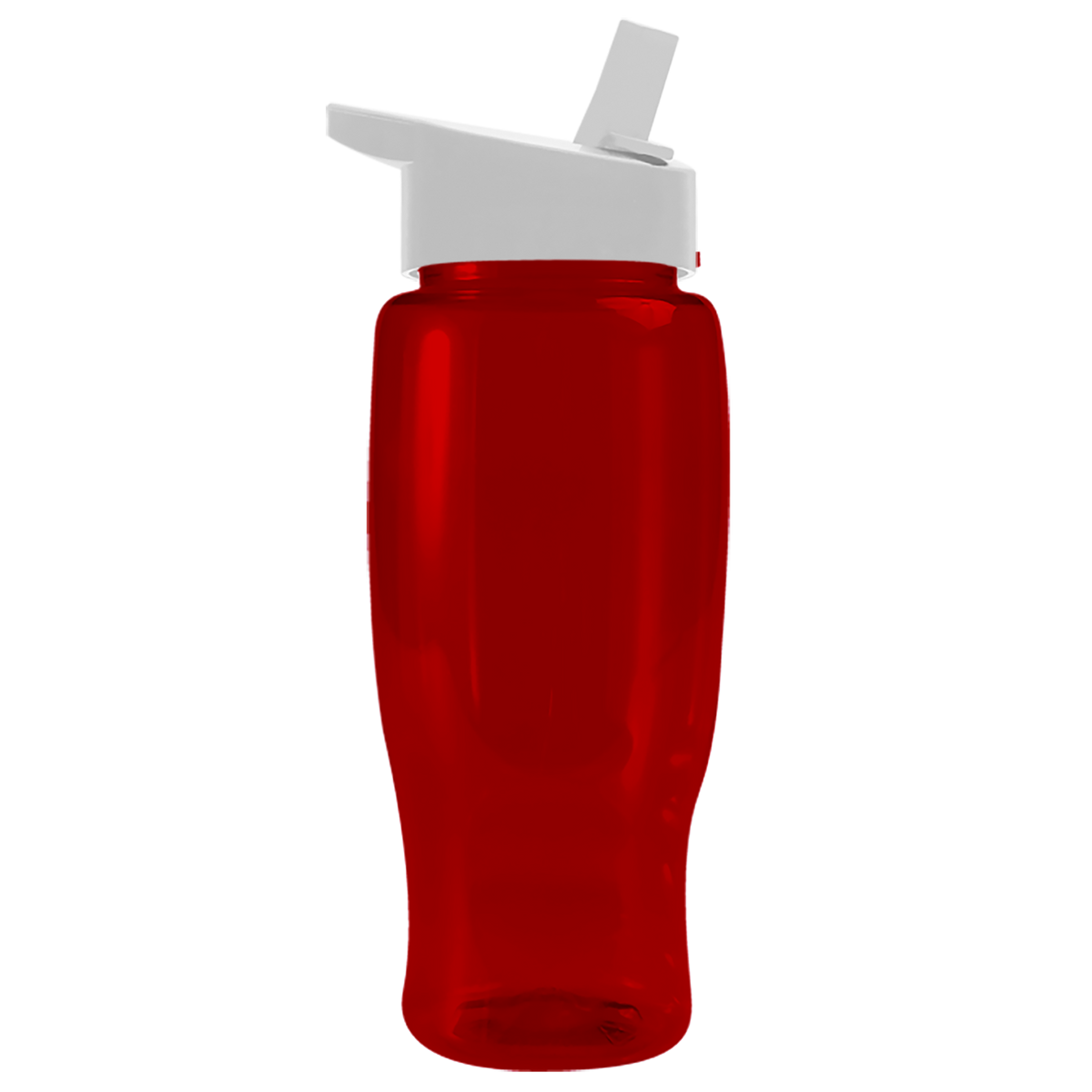Custom logo Poly+ Recycled Bottle with Flip-Straw Lid - 27 oz.