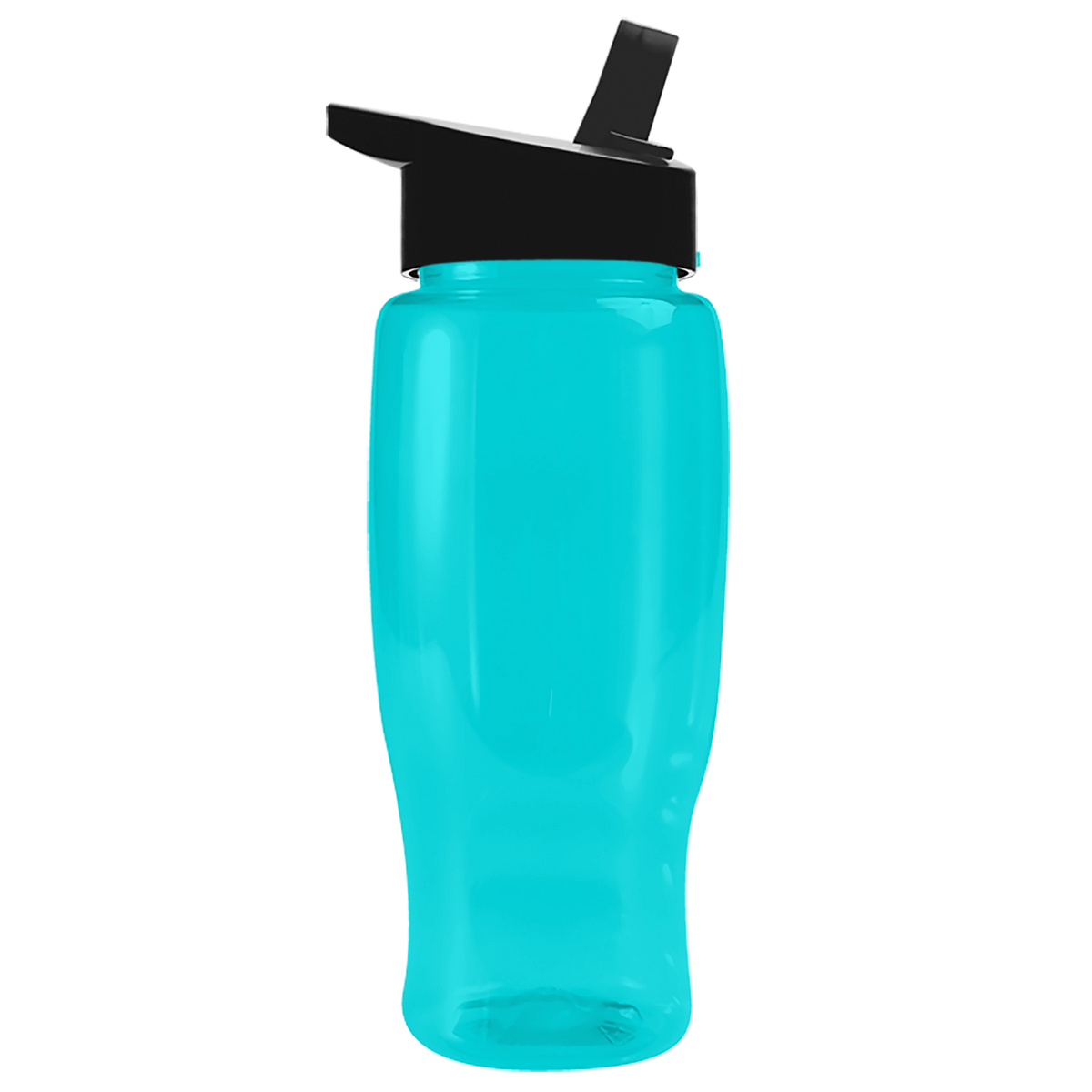 Custom logo Poly+ Recycled Bottle with Flip-Straw Lid - 27 oz.