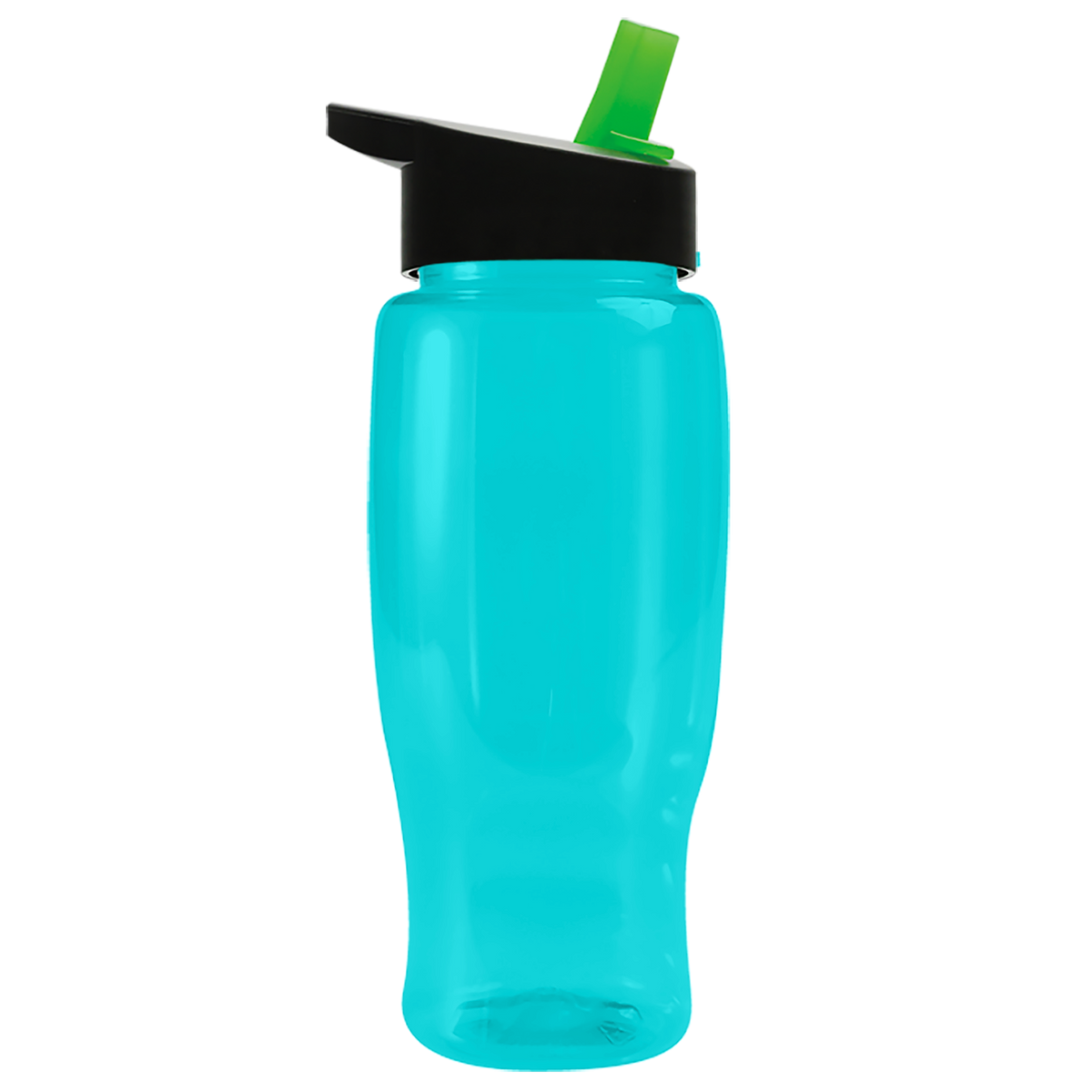 Custom logo Poly+ Recycled Bottle with Flip-Straw Lid - 27 oz.