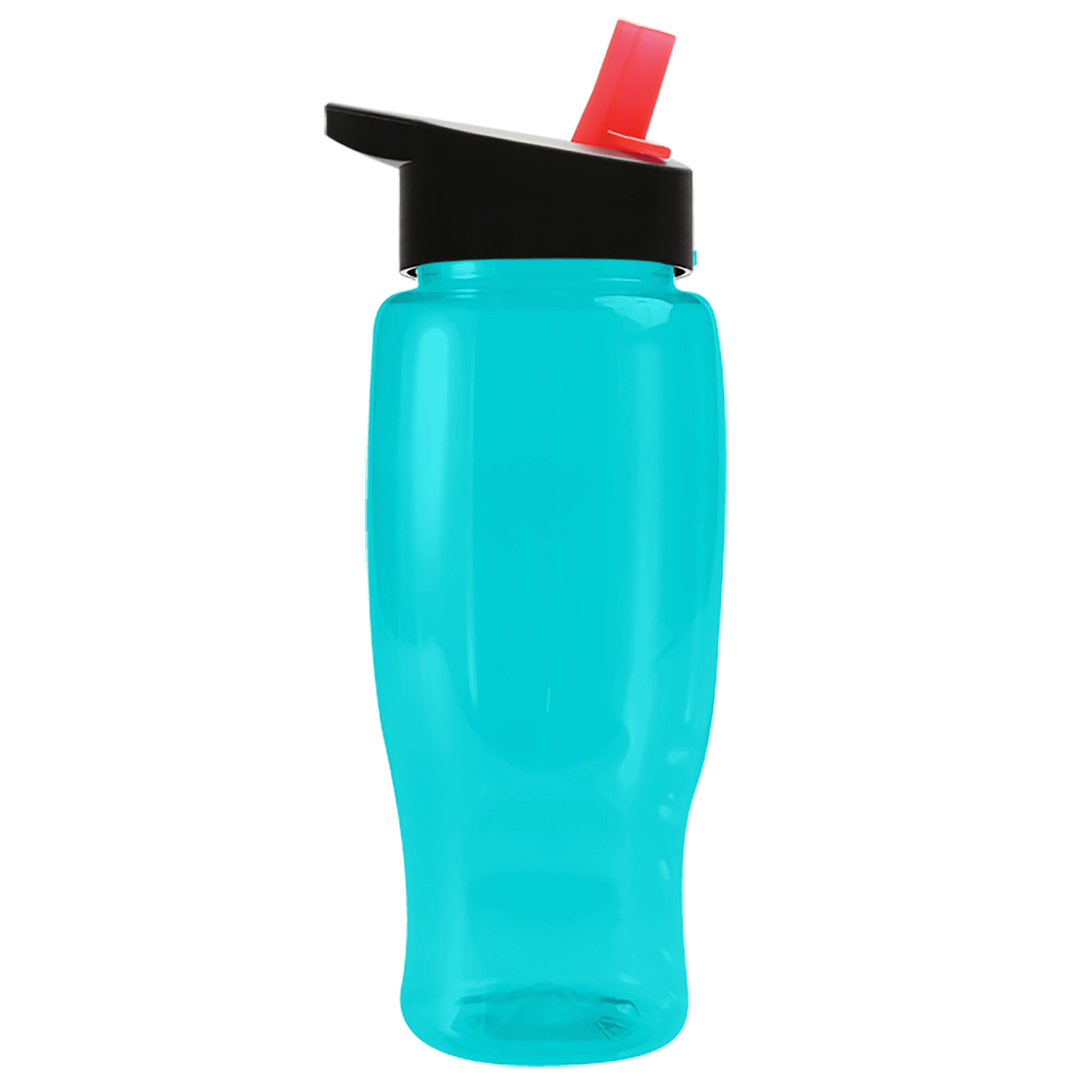 Custom logo Poly+ Recycled Bottle with Flip-Straw Lid - 27 oz.