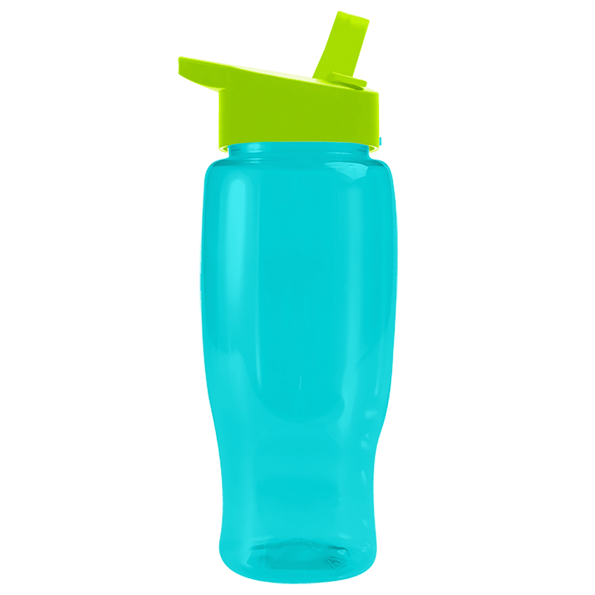 Custom logo Poly+ Recycled Bottle with Flip-Straw Lid - 27 oz.