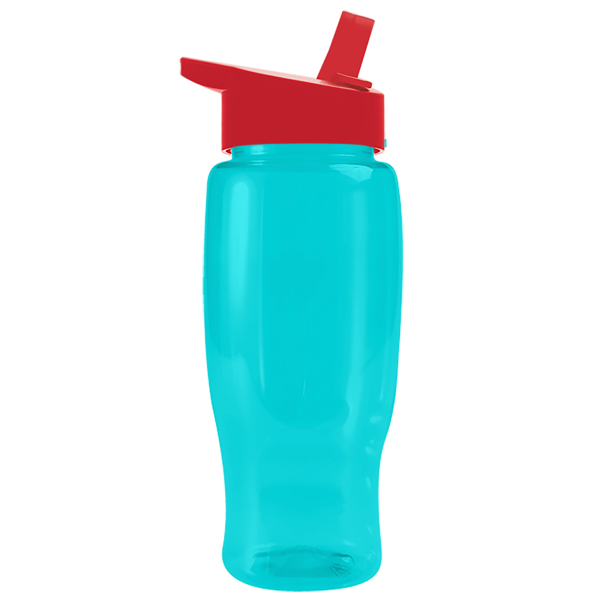 Custom logo Poly+ Recycled Bottle with Flip-Straw Lid - 27 oz.
