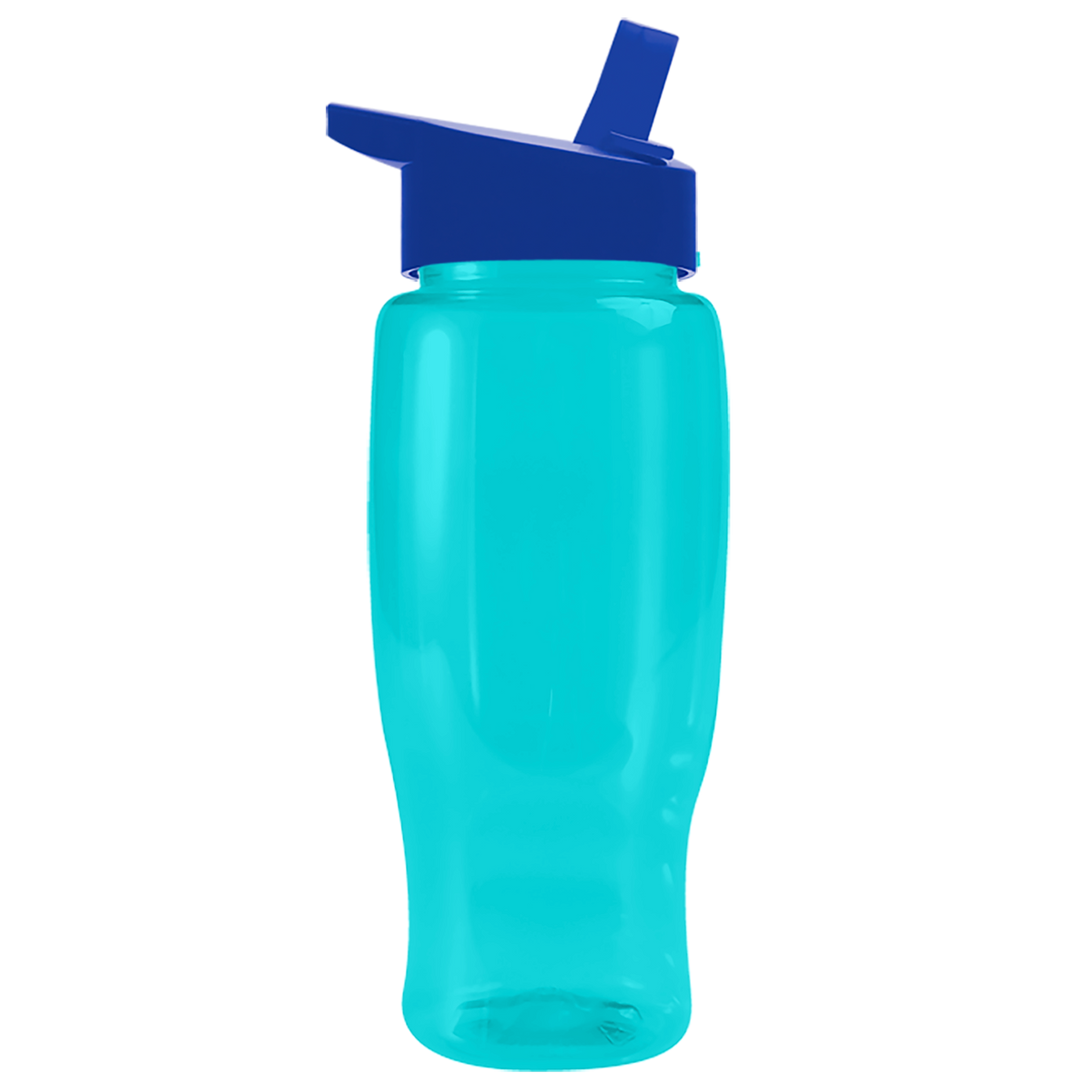 Custom logo Poly+ Recycled Bottle with Flip-Straw Lid - 27 oz.