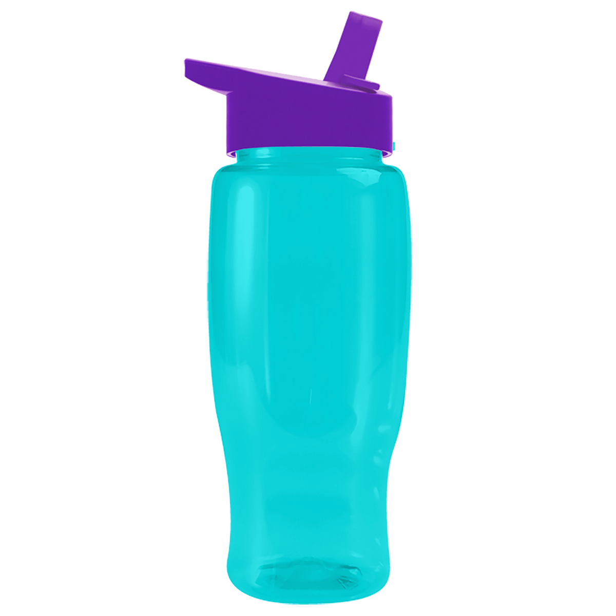Custom logo Poly+ Recycled Bottle with Flip-Straw Lid - 27 oz.
