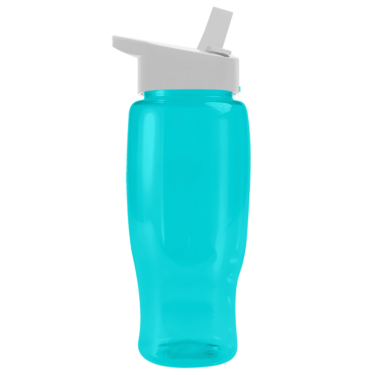 Custom logo Poly+ Recycled Bottle with Flip-Straw Lid - 27 oz.