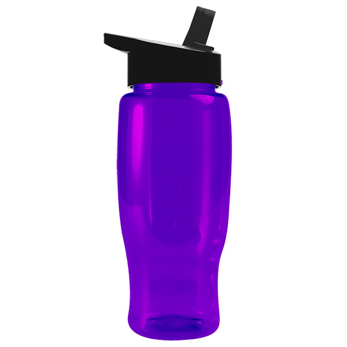 Custom logo Poly+ Recycled Bottle with Flip-Straw Lid - 27 oz.