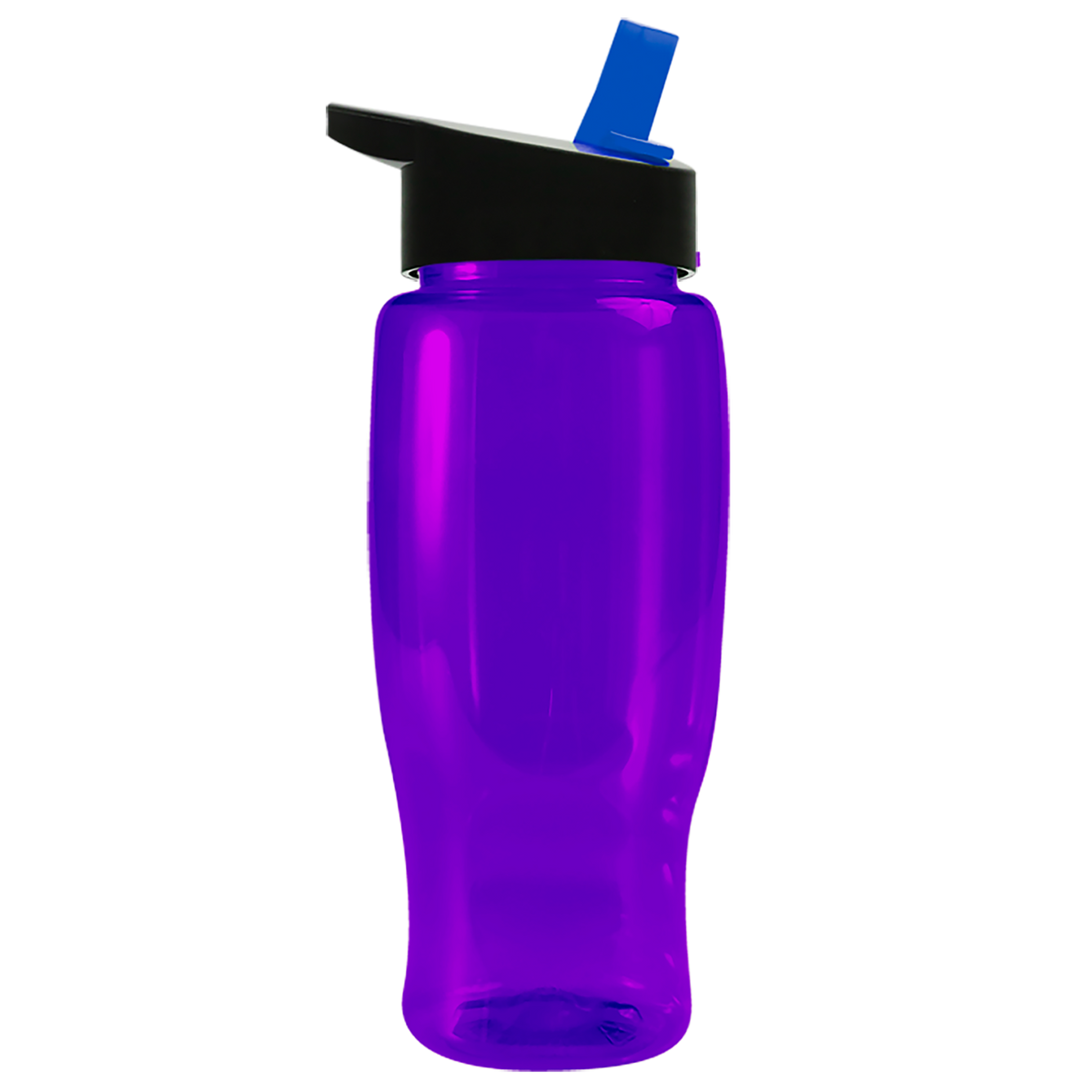 Custom logo Poly+ Recycled Bottle with Flip-Straw Lid - 27 oz.