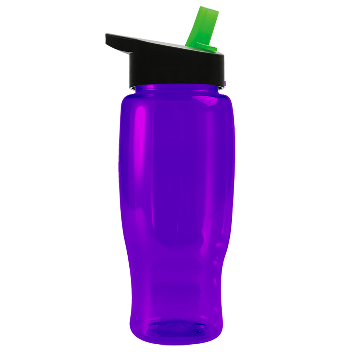 Custom logo Poly+ Recycled Bottle with Flip-Straw Lid - 27 oz.