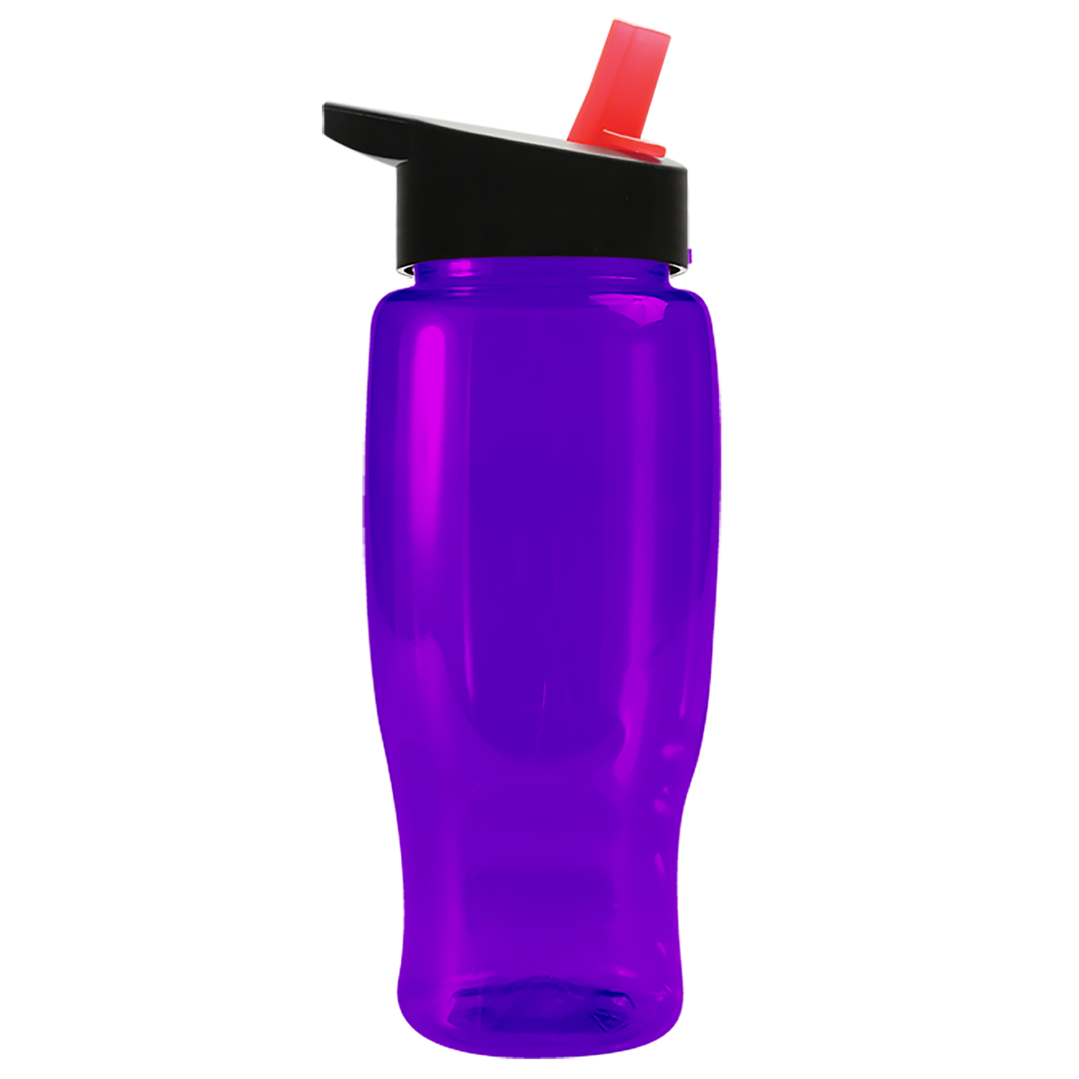 Custom logo Poly+ Recycled Bottle with Flip-Straw Lid - 27 oz.