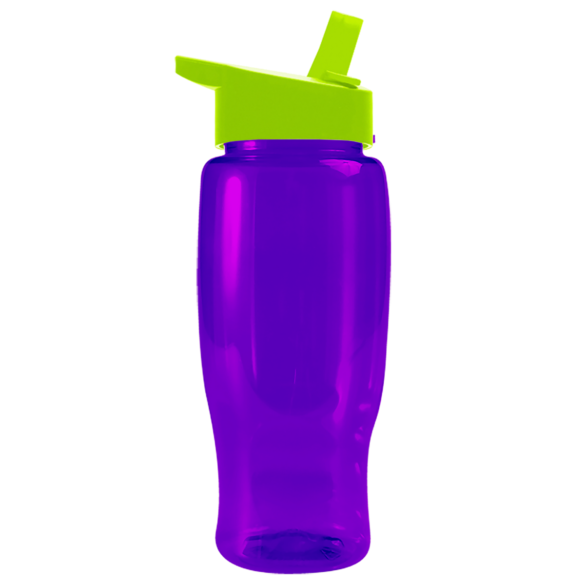Custom logo Poly+ Recycled Bottle with Flip-Straw Lid - 27 oz.