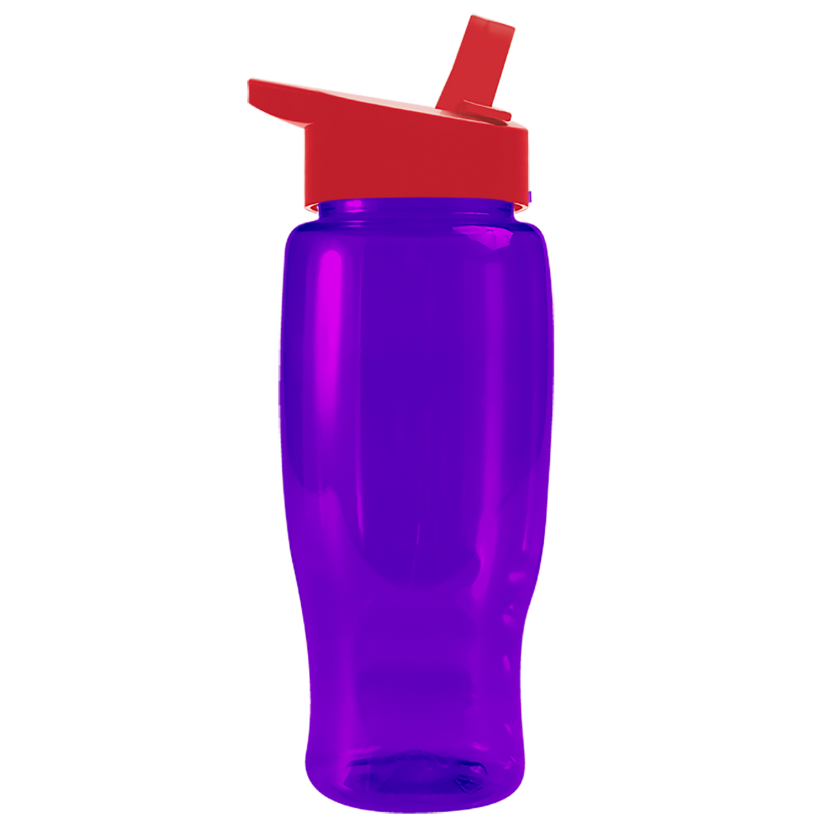 Custom logo Poly+ Recycled Bottle with Flip-Straw Lid - 27 oz.