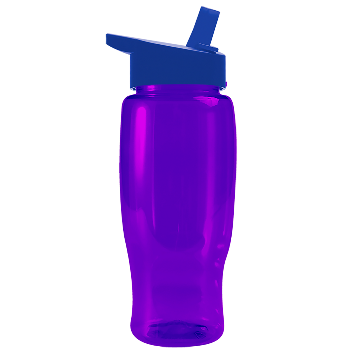 Custom logo Poly+ Recycled Bottle with Flip-Straw Lid - 27 oz.