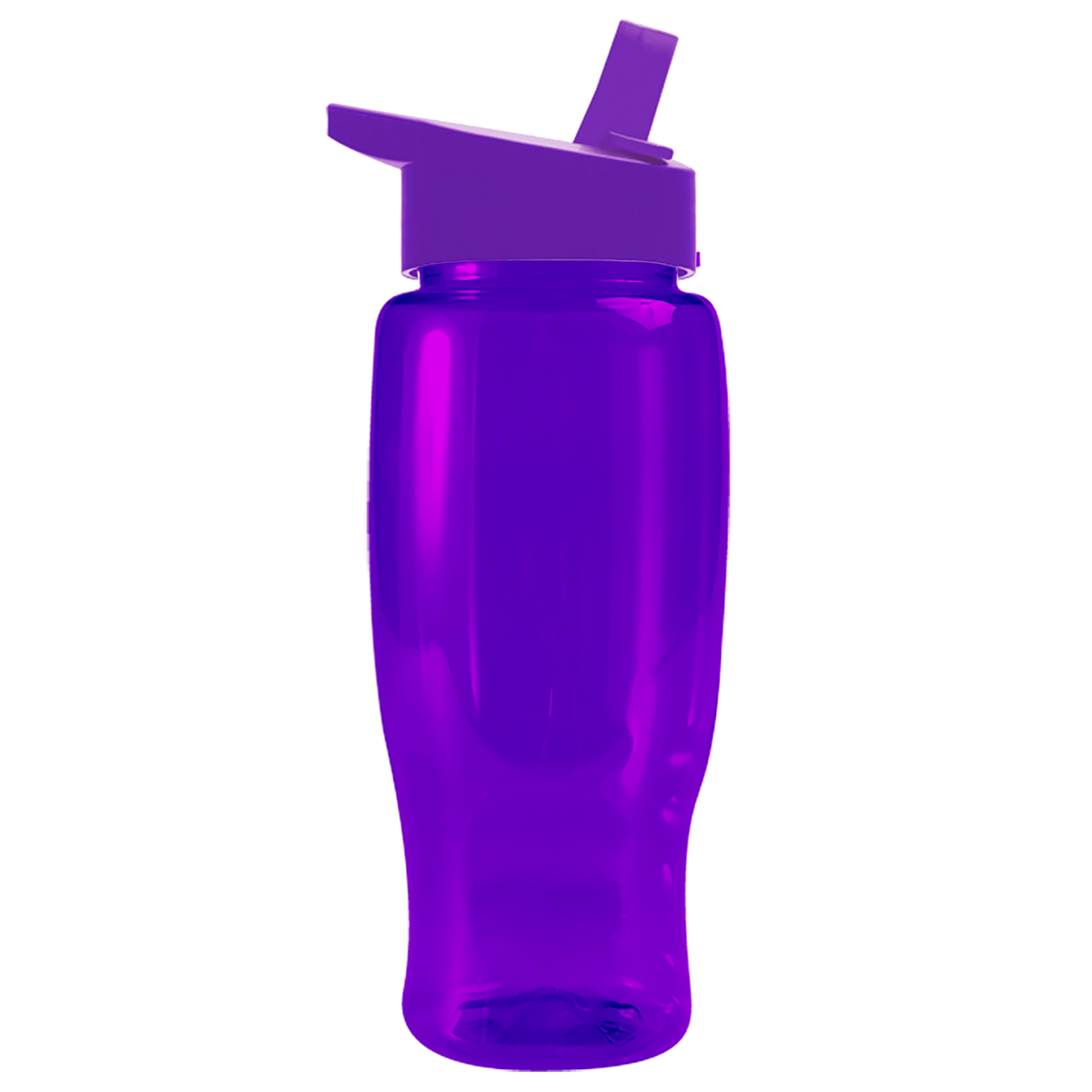Custom logo Poly+ Recycled Bottle with Flip-Straw Lid - 27 oz.