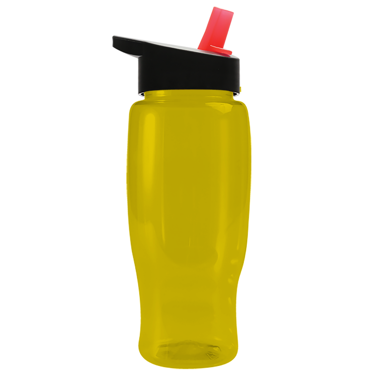 Custom logo Poly+ Recycled Bottle with Flip-Straw Lid - 27 oz.