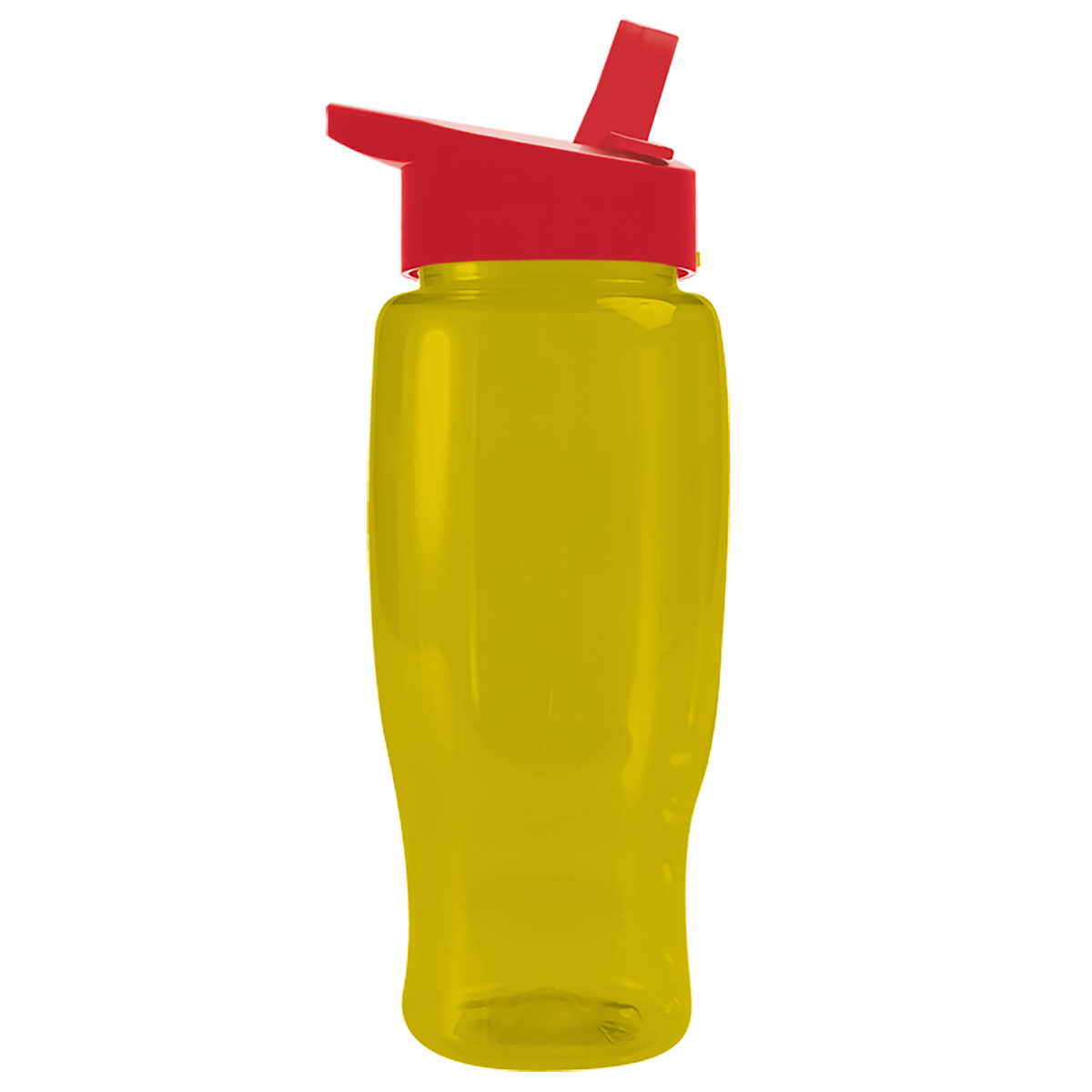 Custom logo Poly+ Recycled Bottle with Flip-Straw Lid - 27 oz.