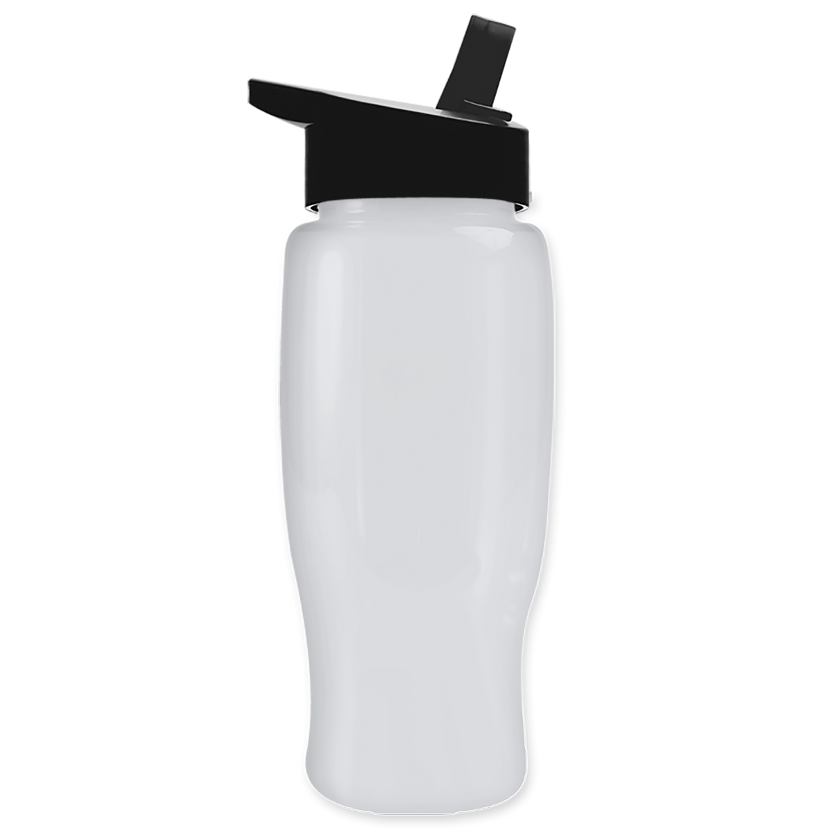 Custom logo Poly+ Recycled Bottle with Flip-Straw Lid - 27 oz.