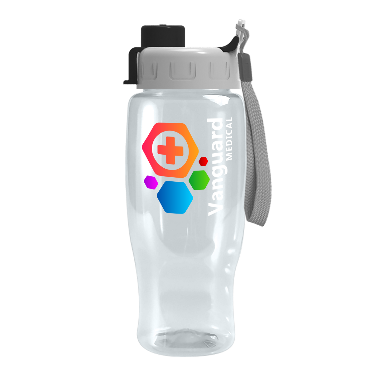 Custom logo Poly+ Recycled Bottle with Quick-Snap Lid - 27 oz.
