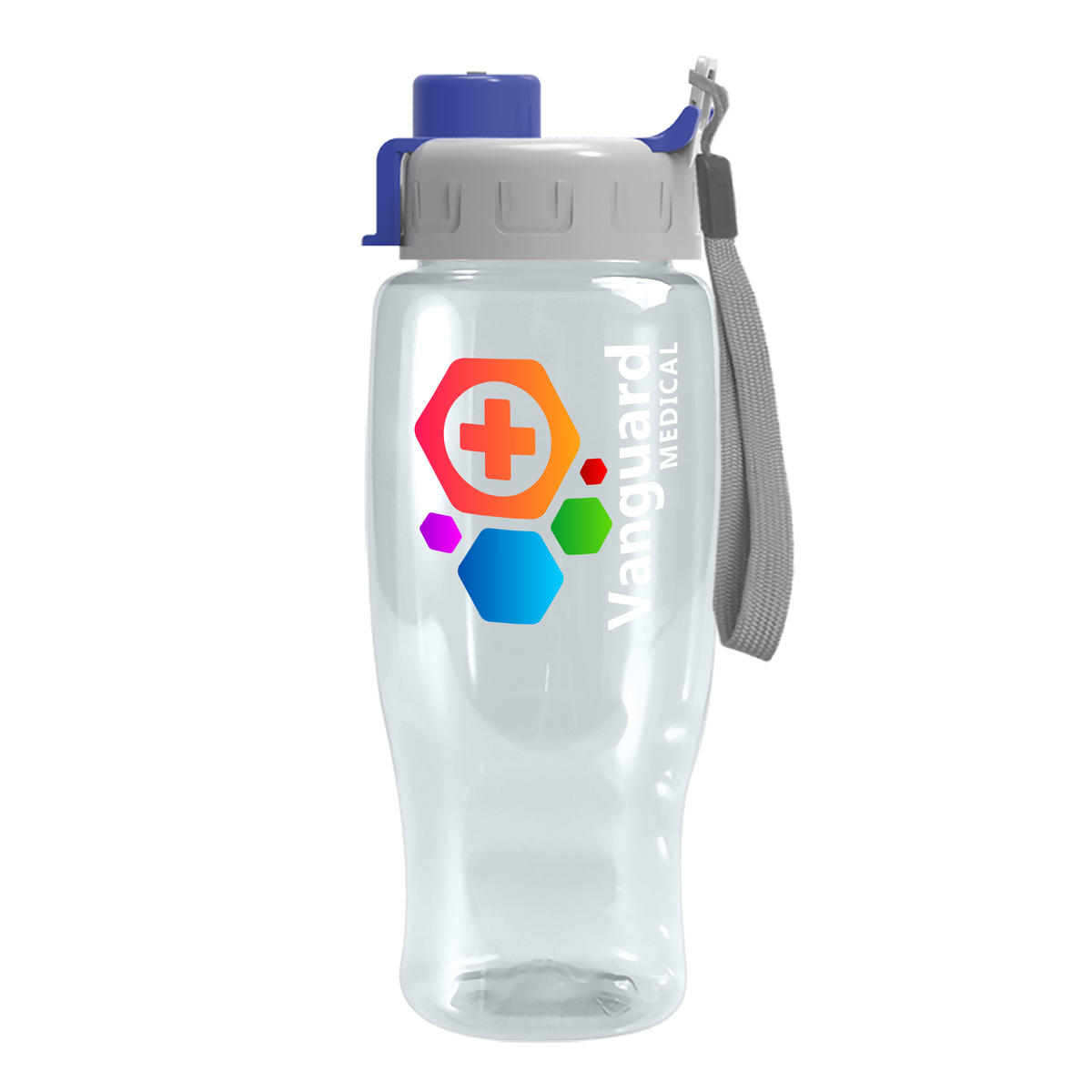 Custom logo Poly+ Recycled Bottle with Quick-Snap Lid - 27 oz.