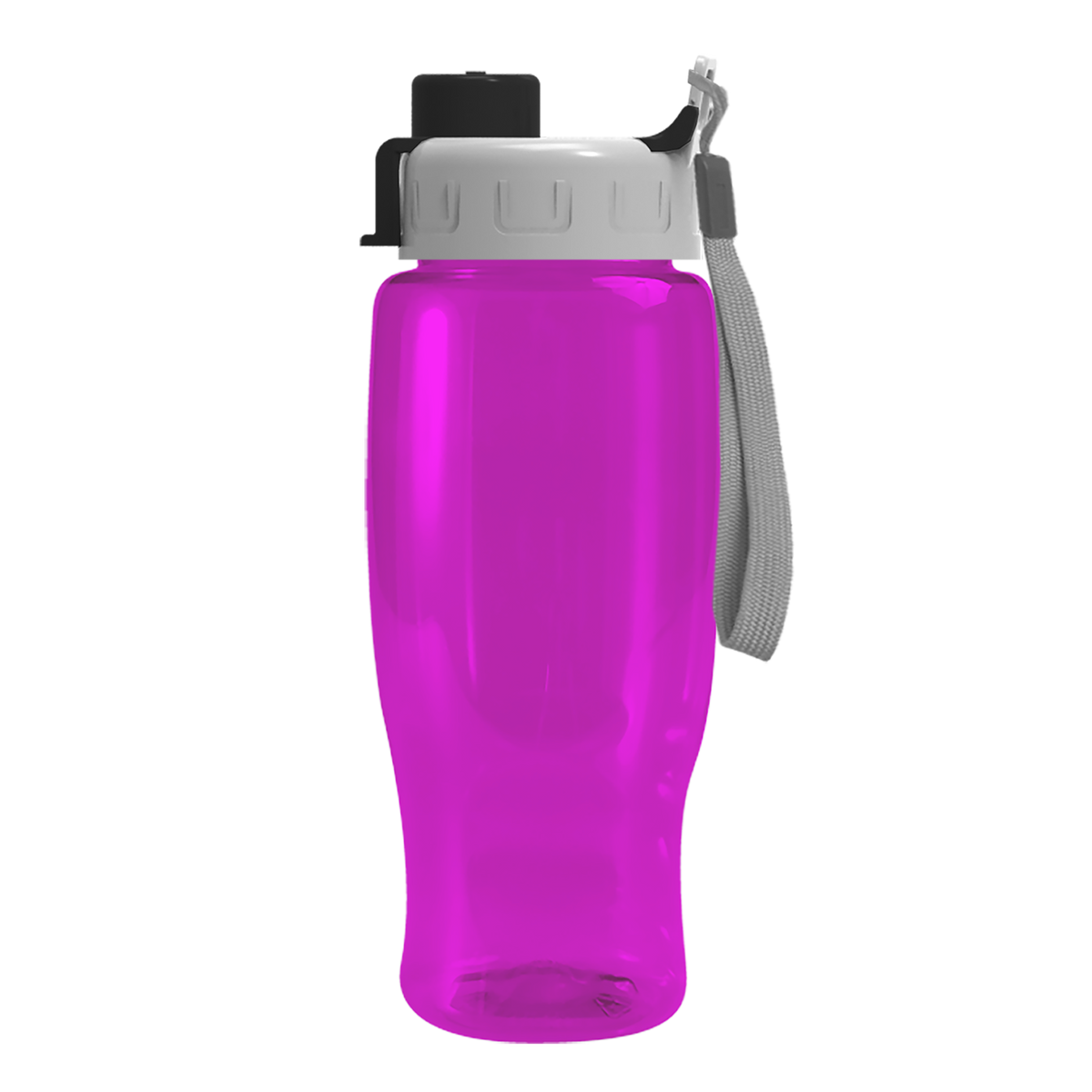 Custom logo Poly+ Recycled Bottle with Quick-Snap Lid - 27 oz.