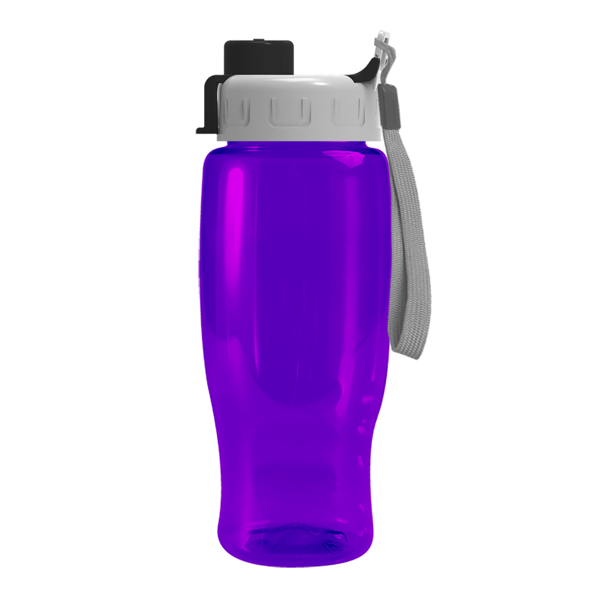 Custom logo Poly+ Recycled Bottle with Quick-Snap Lid - 27 oz.