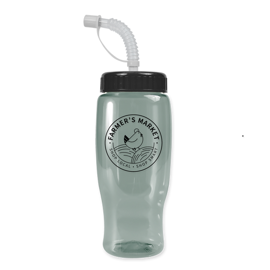 Poly+ Recycled Bottle with Straw Lid - 27 oz.