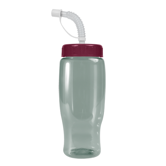Poly+ Recycled Bottle with Straw Lid - 27 oz.
