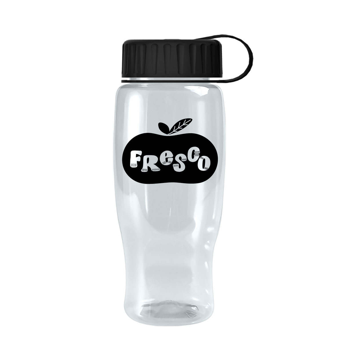 Custom logo Poly+ Recycled Bottle with Tethered Lid - 27 oz.