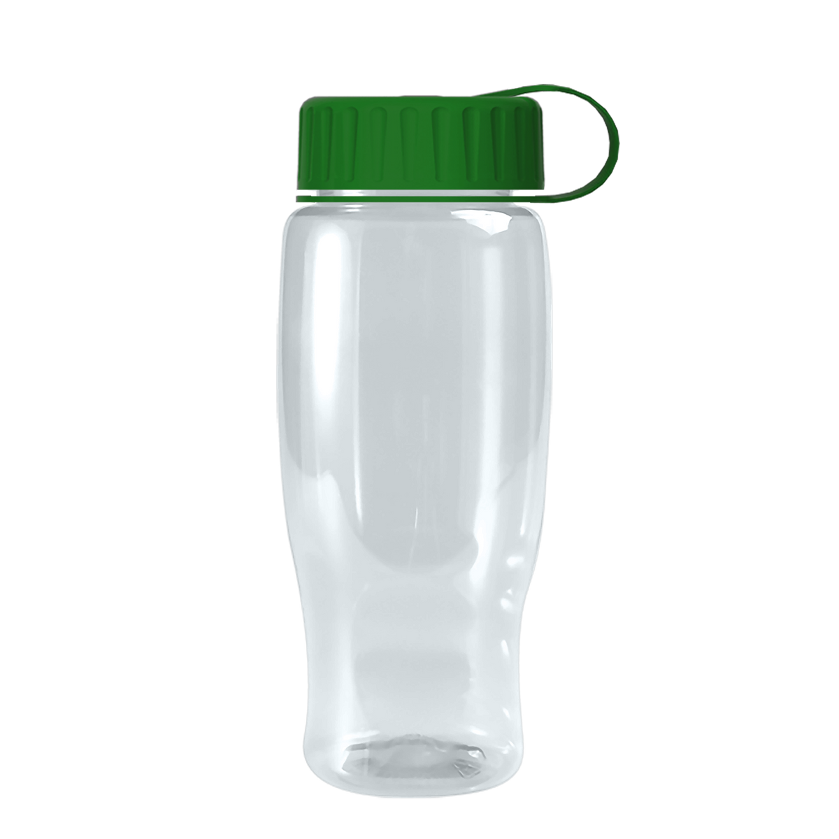 Custom logo Poly+ Recycled Bottle with Tethered Lid - 27 oz.