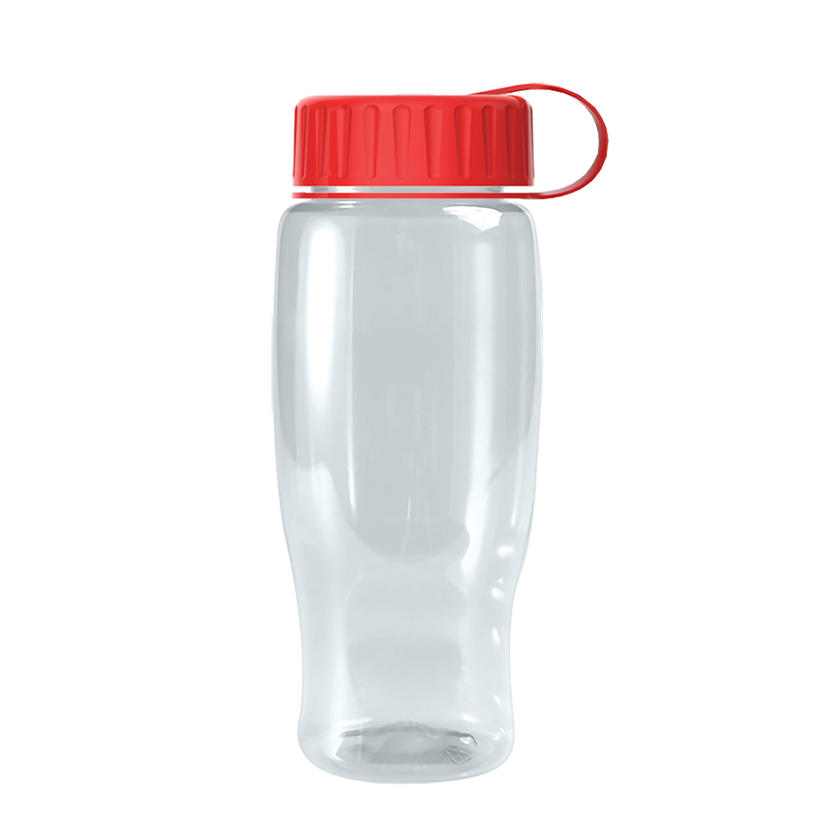 Custom logo Poly+ Recycled Bottle with Tethered Lid - 27 oz.