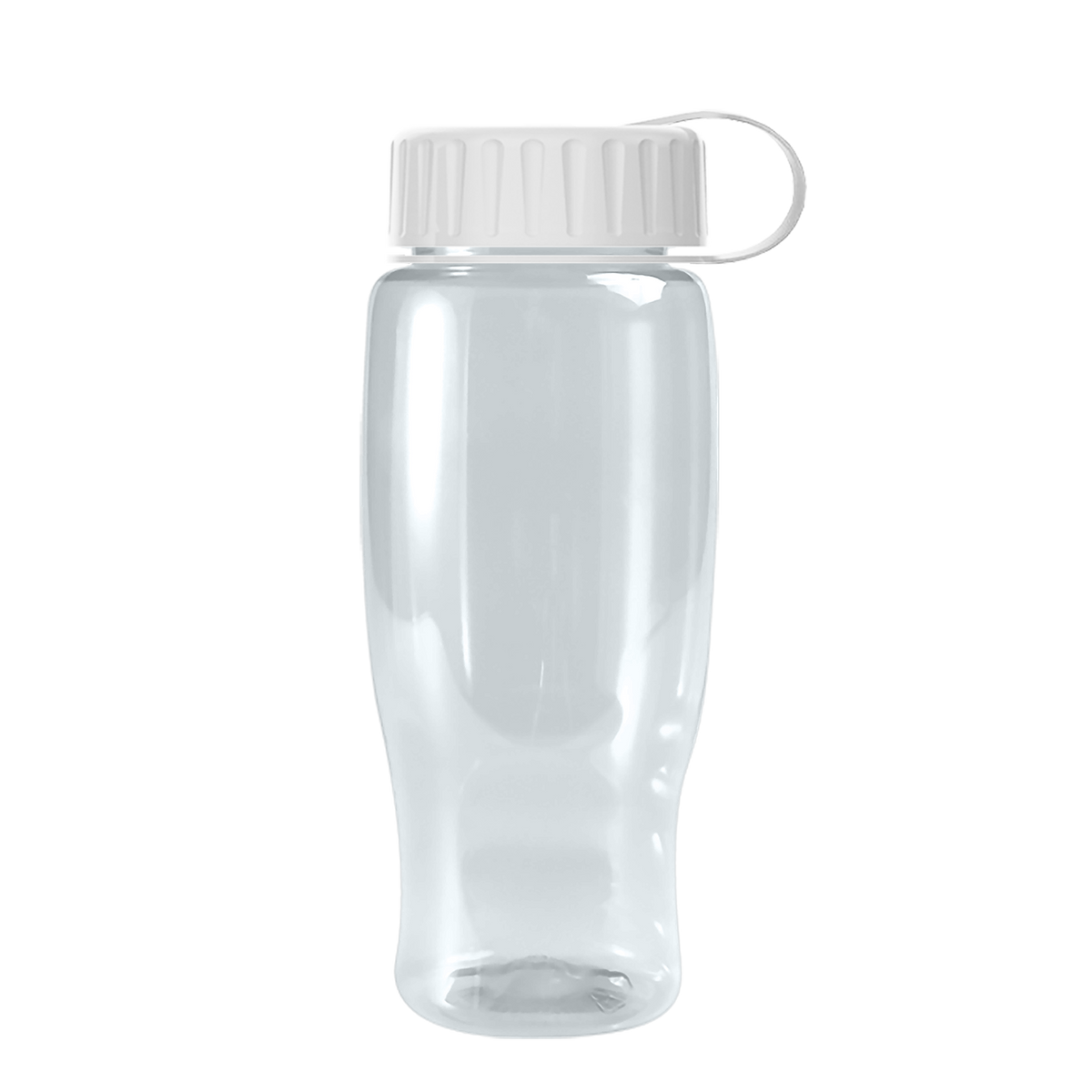 Custom logo Poly+ Recycled Bottle with Tethered Lid - 27 oz.