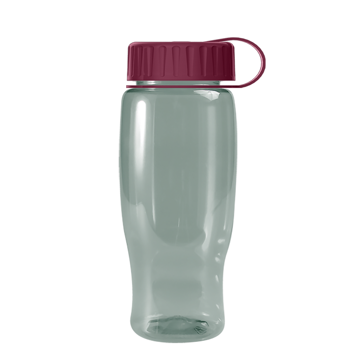 Custom logo Poly+ Recycled Bottle with Tethered Lid - 27 oz.