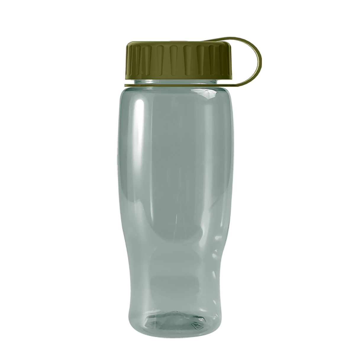 Custom logo Poly+ Recycled Bottle with Tethered Lid - 27 oz.