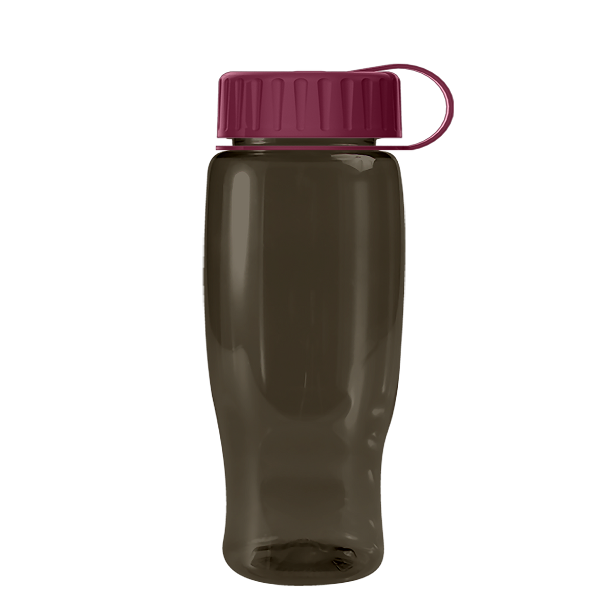 Custom logo Poly+ Recycled Bottle with Tethered Lid - 27 oz.