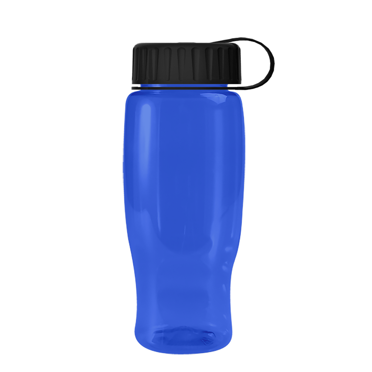 Custom logo Poly+ Recycled Bottle with Tethered Lid - 27 oz.