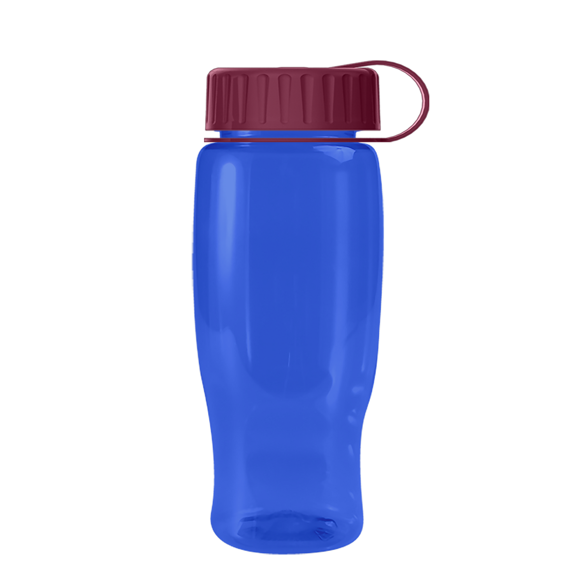 Custom logo Poly+ Recycled Bottle with Tethered Lid - 27 oz.